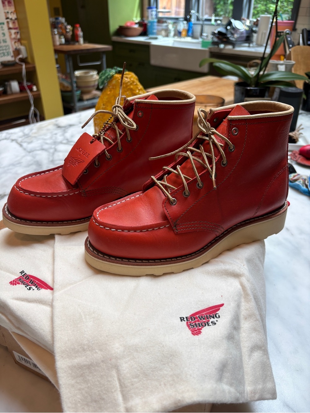 BNIB Red Wing x The Great Classic red boot size 7.5